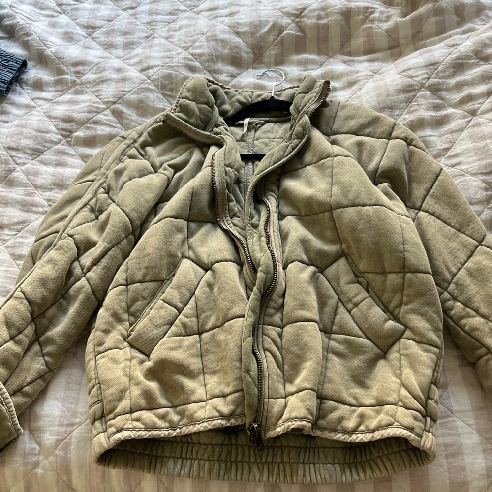 Free People Dolmain Jacket Green, like new XS
